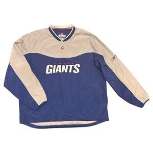 Vintage New York Giants Jacket NFL Football Reebok Pullover Jacket Rare 2XL